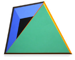 Ronald Davis, Green Triangle Overlay, 2002