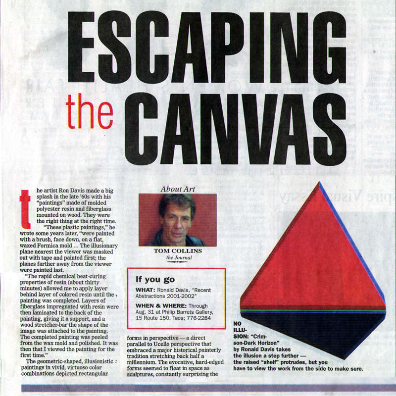 2. Ron Davis: Escaping the Canvas, by Tom Colllins