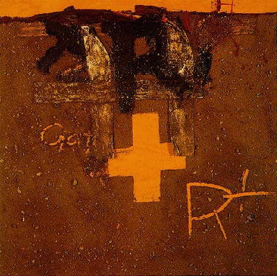 Antoni Tapies, Creu I R, 1975